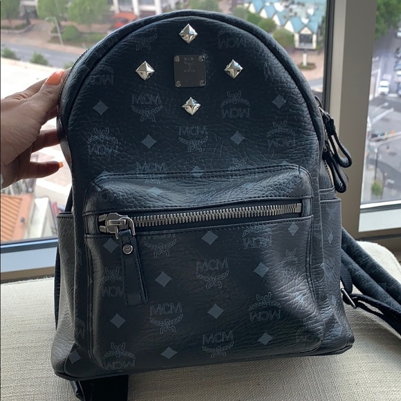 mcm backpack black